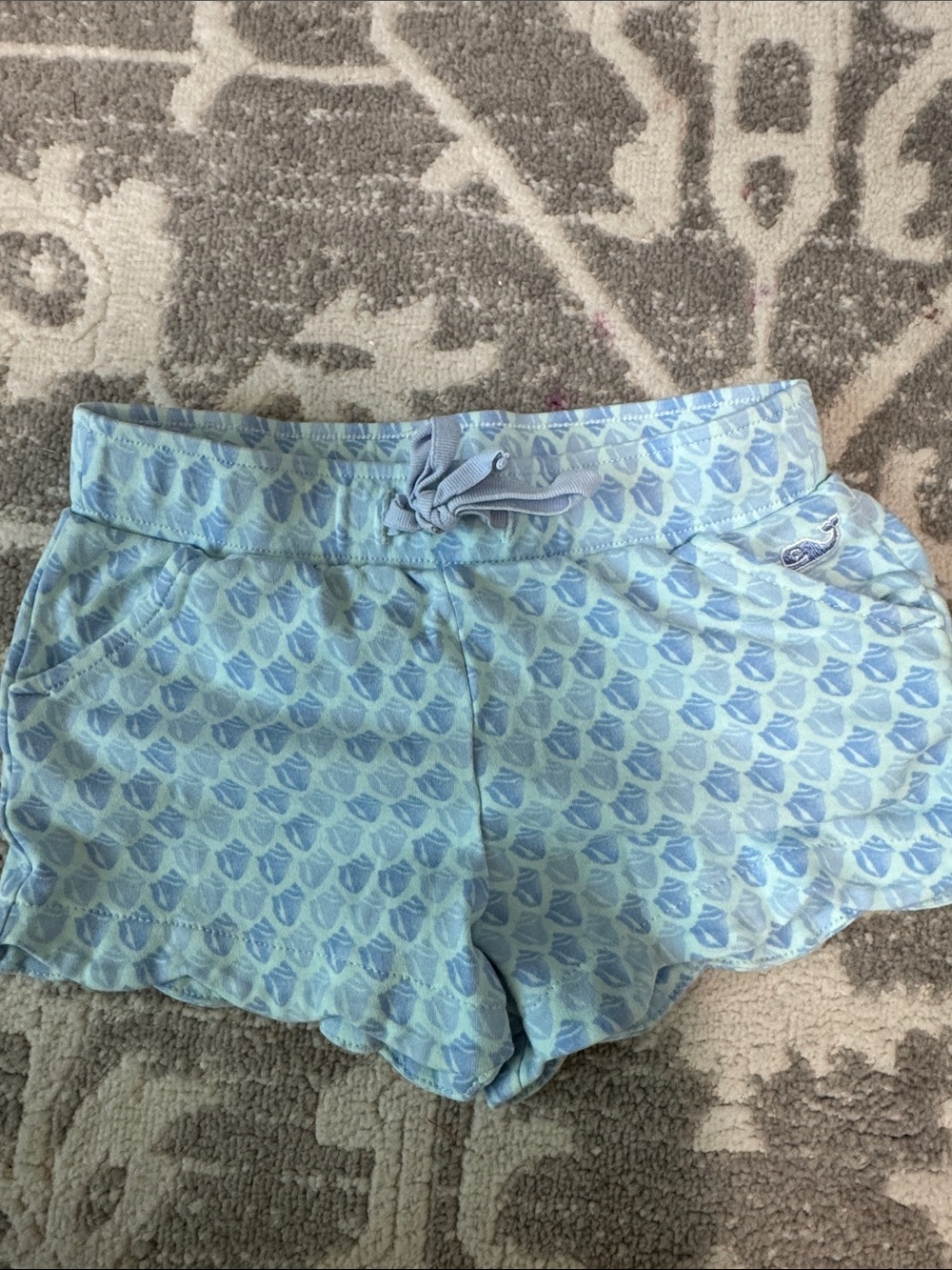 Vineyard Vines Light Blue Patterned Girls' Shorts